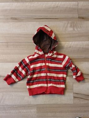 Gymboree Striped Hooded Zip-Up Sweatshirt Vintage Size 12-24 Months (K)